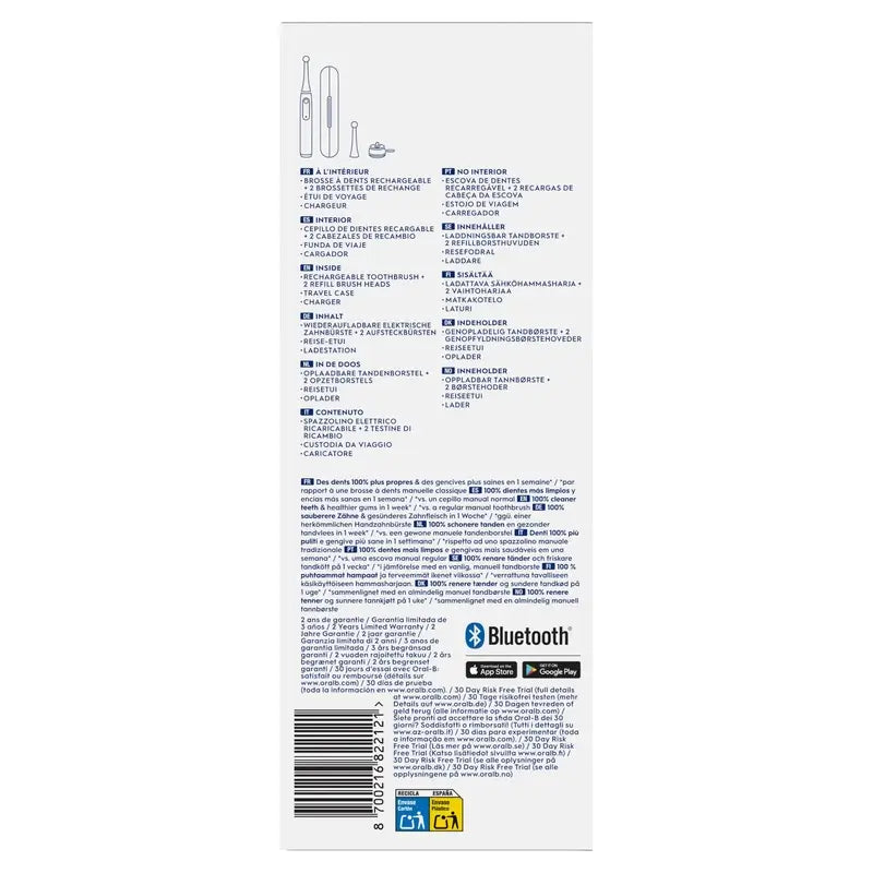Oral-B Io 5 Elektrische Zahnbürste Weiß, 2 Zahnbürstenköpfe