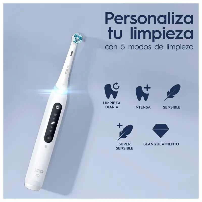 Oral-B Io 5 Elektrische Zahnbürste Weiß, 2 Zahnbürstenköpfe