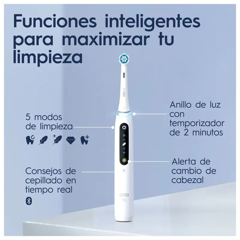 Oral-B Io 5 Elektrische Zahnbürste Weiß, 2 Zahnbürstenköpfe