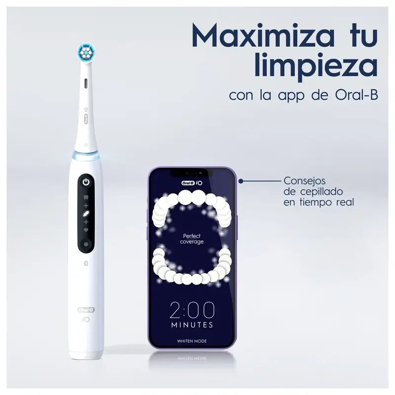 Oral-B Io 5 Elektrische Zahnbürste Weiß, 2 Zahnbürstenköpfe
