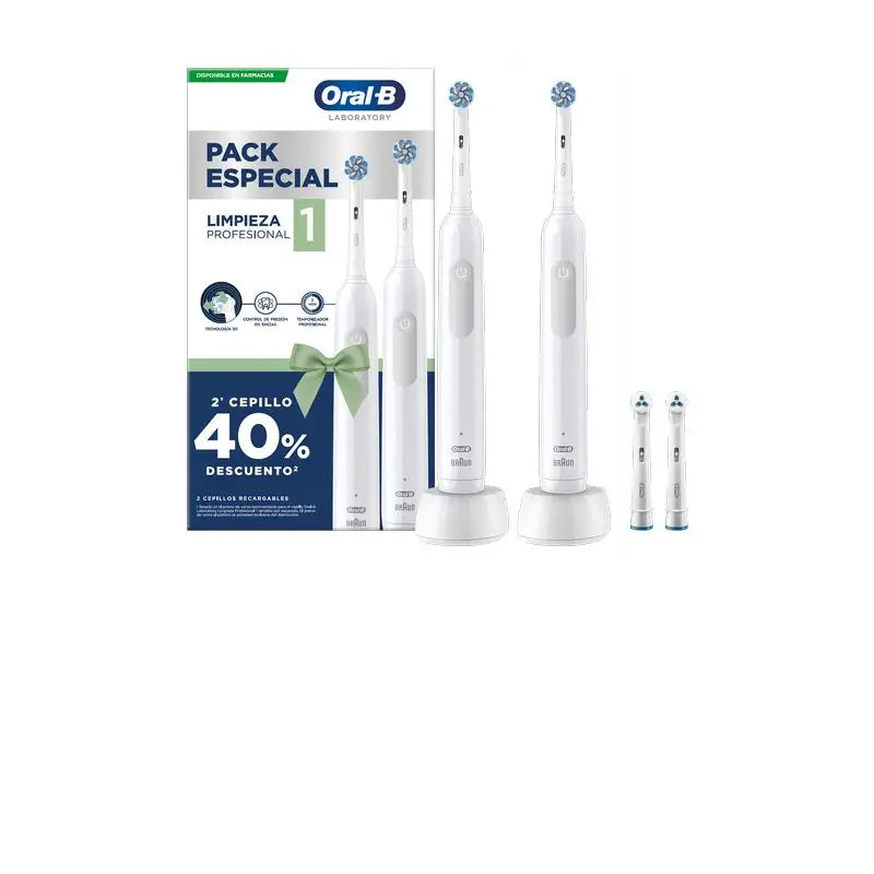 Oral-B Laboratory Pro Clean 1 Elektrische Zahnbürste + 2 Griffe