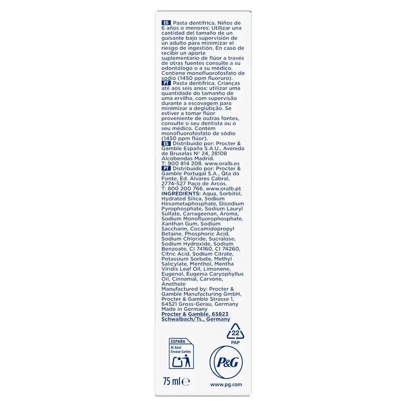 Oral-B 3Dw Radiant Whiteness Zahnpasta , 75 ml