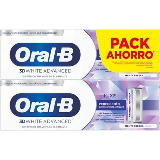 Oral-B 3D White Advanced Perfection Zahnpasta, 2x75 ml