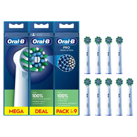 Oral-B Oral-B Nachfüllzahnbürste Recharge. Cross ActiOn 9 Stück