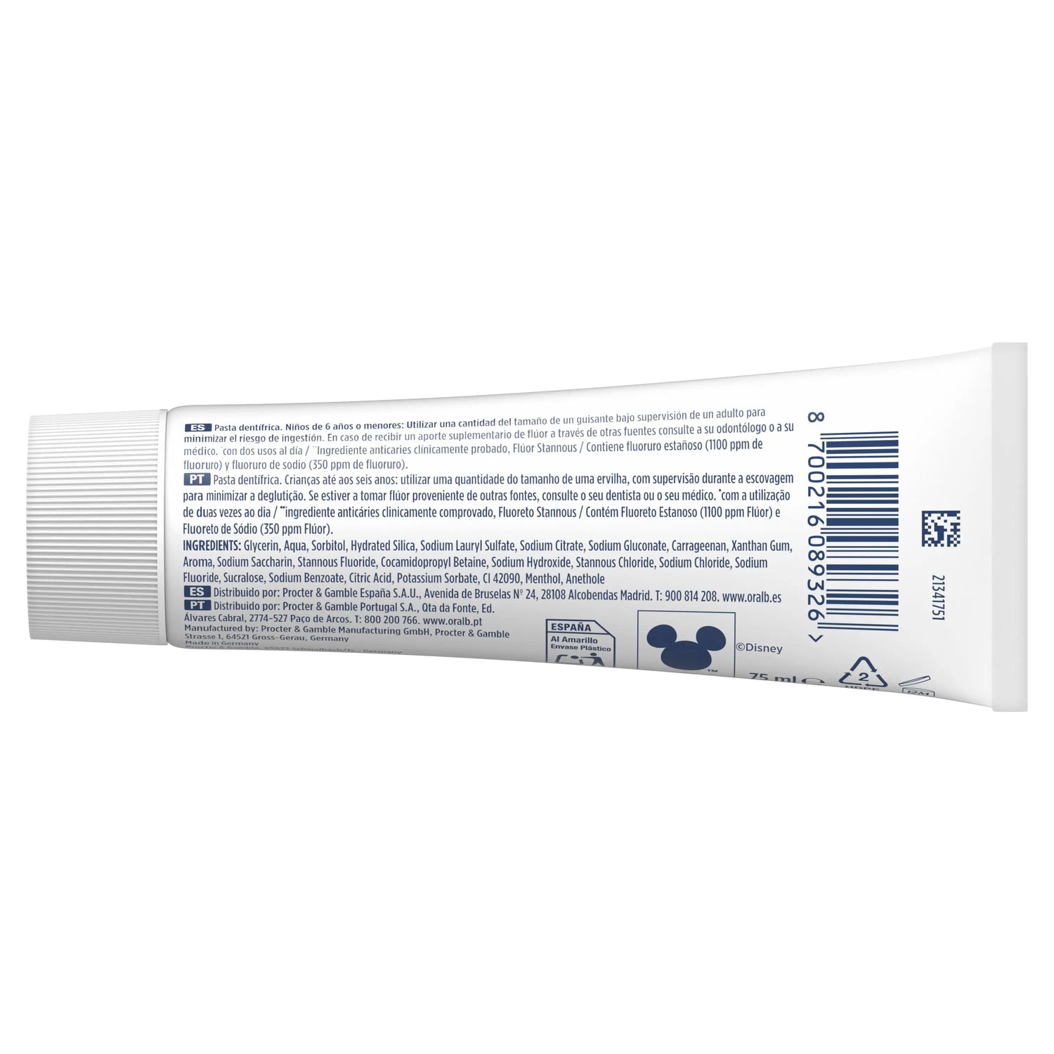 Oral-B Pro Junior Zahnpasta 6 bis 12 Jahre, 75 ml