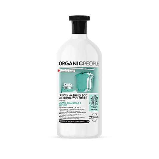 Organic People Bio-Baby-Kleiderpflege Flüssigwaschmittel. Bio Kamille & Waschnuss, 1000 Ml