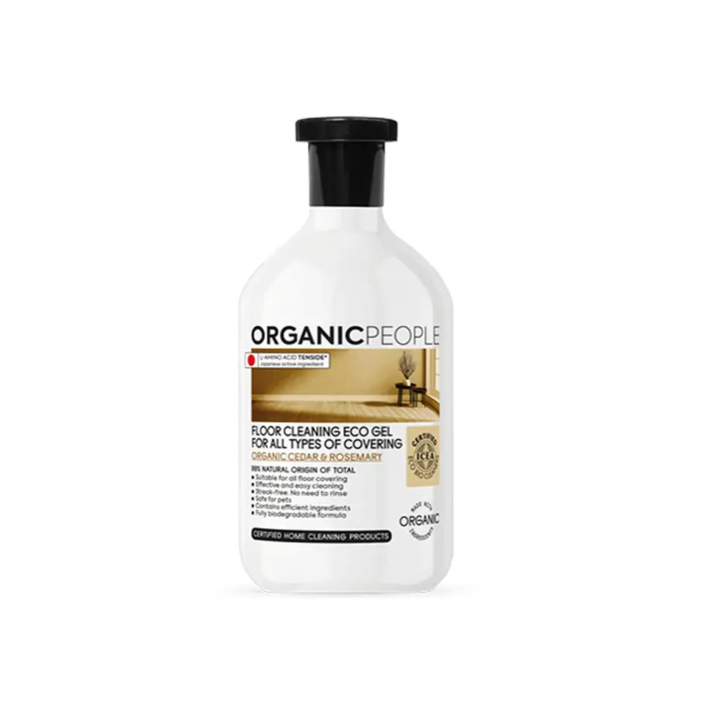 Organic People Organic Floor Gel Cleaner für alle Arten von Oberflächen. Bio Zeder & Rosmarin, 500 Ml
