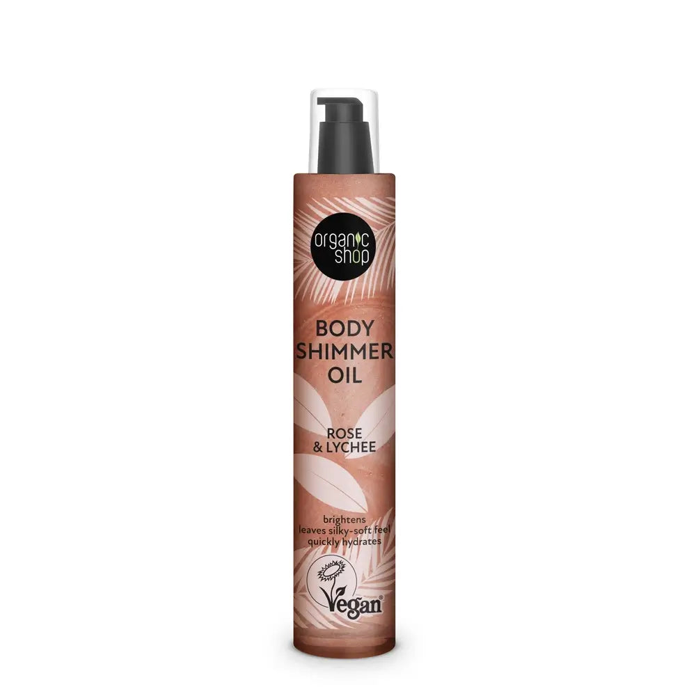 Organic Shop Körperschimmer Rose & Lychee Öl, 100 Ml