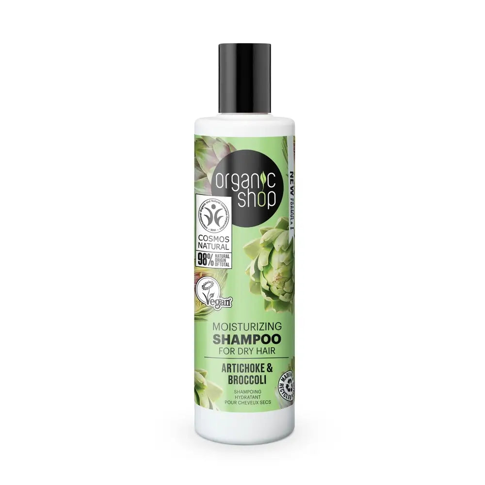 Organic Shop Organic Shop Artischocke & Brokkoli Feuchtigkeitsspendendes Shampoo für trockenes Haar, 280 ml