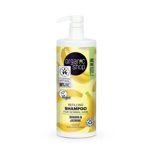 Organic Shop Banane & Jasmin Normales Haar Regenerierendes Shampoo, 1000 Ml