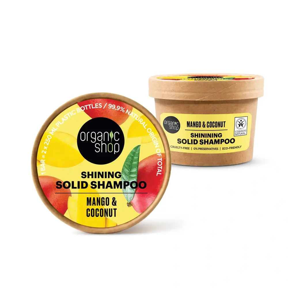 Organic Shop Mango & Kokosnuss Schimmer Shampoo Fest, 60 G