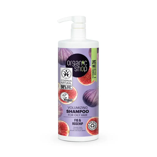 Organic Shop Volumising Shampoo für fettiges Haar Feige & Hagebutte, 1000 Ml