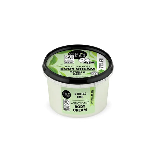 Organic Shop Matcha & Basilikum Antioxidantien Körpercreme, 250 Ml
