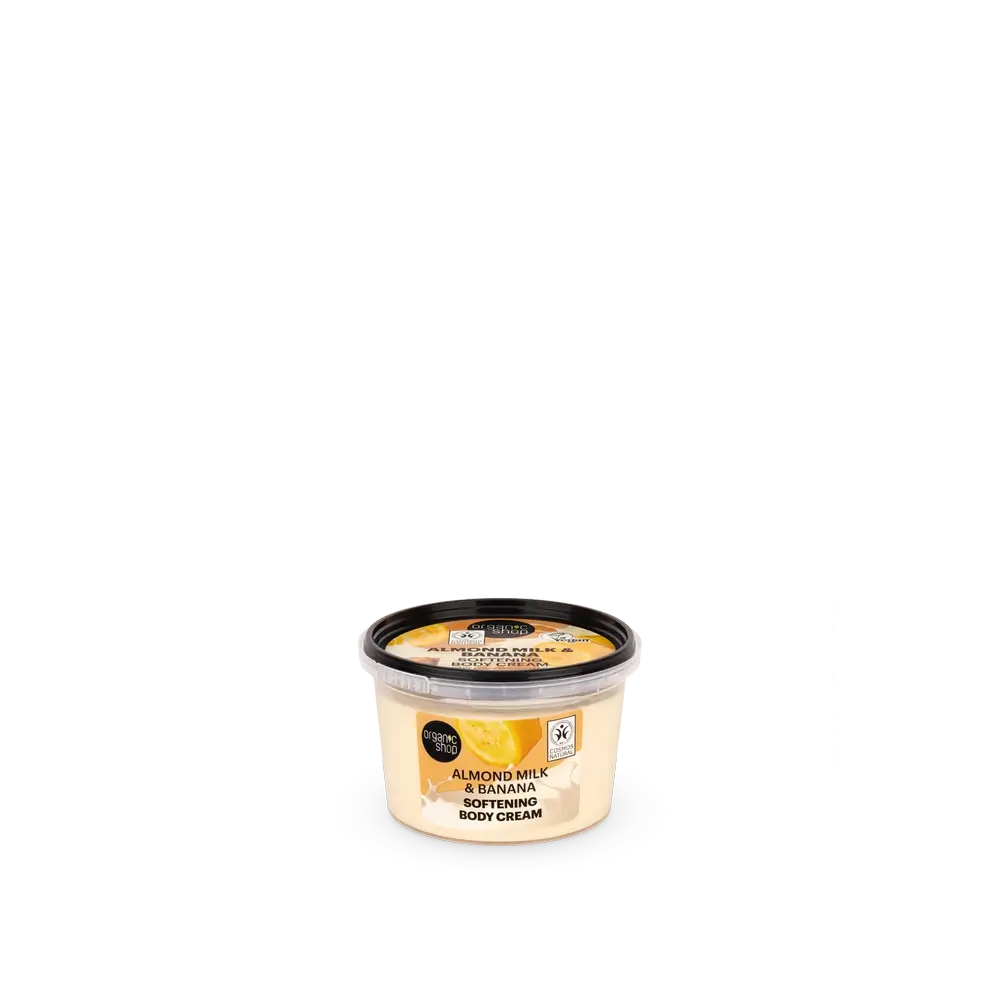 Organic Shop Mandel- und Bananenmilch Beruhigende Körpercreme, 250 ml