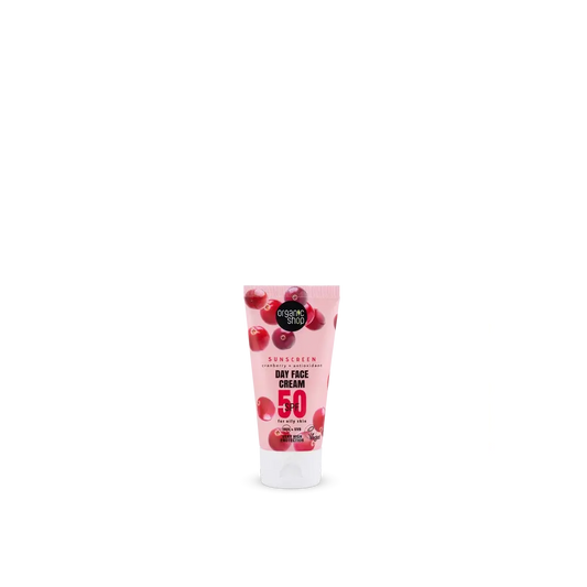 Organic Shop Cranberry + Antioxidantien Sonnenschutz Gesicht Tagescreme Spf50, 50 Ml