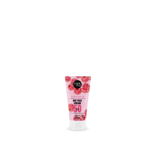 Organic Shop Himbeere + Antioxidantien Sonnenschutz Gesicht Tagescreme Spf50, 50 Ml