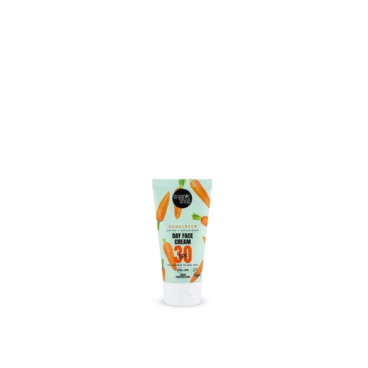 Organic Shop Karotte + Antioxidantien Sonnenschutz Gesicht Tagescreme Spf30, 50 Ml