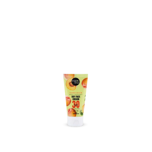 Organic Shop Tagesgesichtscreme mit Pfirsich Sonnenschutz + Antioxidantien Spf30, 50 Ml
