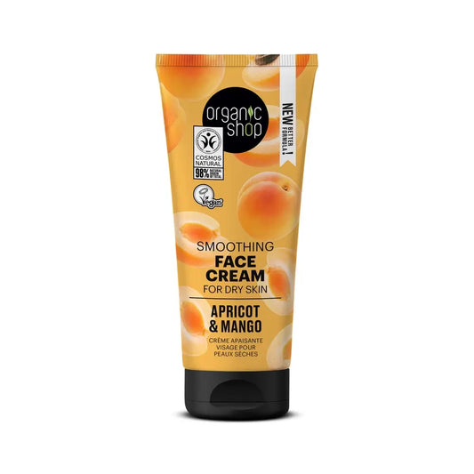 Organic Shop Organic Shop Aprikose & Mango Tägliche leichte Gesichtscreme für trockene Haut, 50 Ml