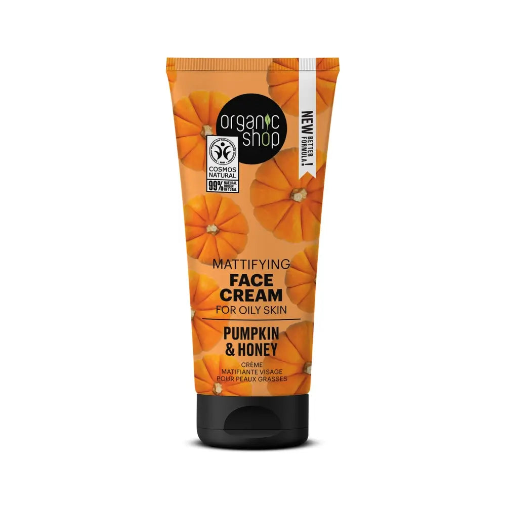 Organic Shop Organic Shop Fettige Haut Mattierende Gesichtscreme Kürbis & Honig, 50 ml