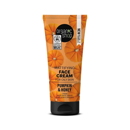 Organic Shop Organic Shop Fettige Haut Mattierende Gesichtscreme Kürbis & Honig, 50 ml