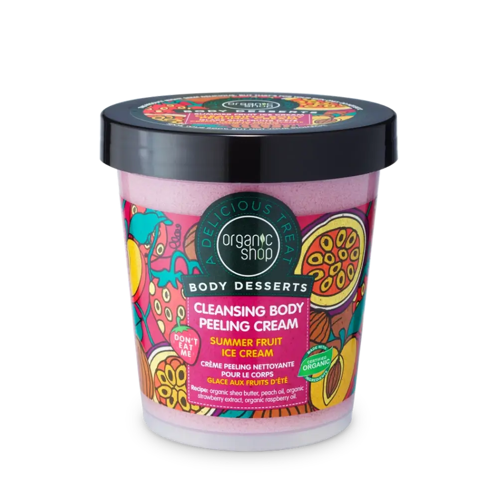 Organic Shop Sommerfruchteis Reinigendes Körpercreme-Peeling, 450 Ml