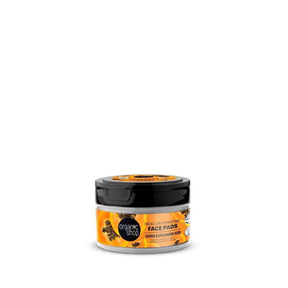 Organic Shop Feuchtigkeitsspendende Mizellen-Feuchtigkeitsscheiben für das Gesicht, 20 Stück