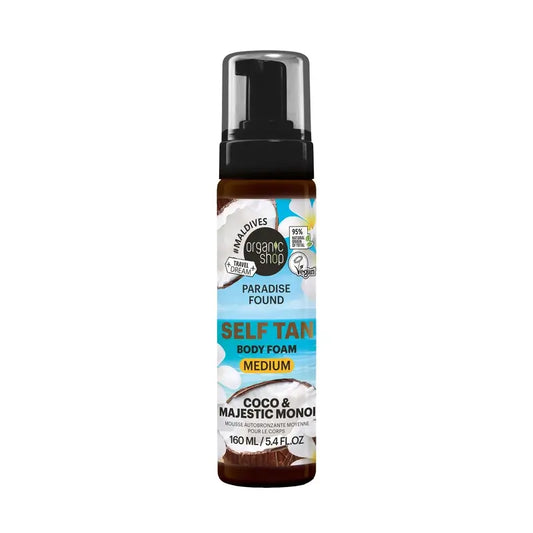 Organic Shop Selbstbräunungsschaum, mittlerer Farbton, 160 ml