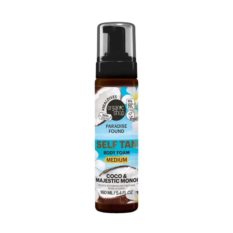 Organic Shop Selbstbräunungsschaum, mittlerer Farbton, 160 ml