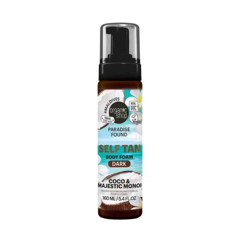 Organic Shop Selbstbräunungsschaum, dunkler Farbton, 160 ml
