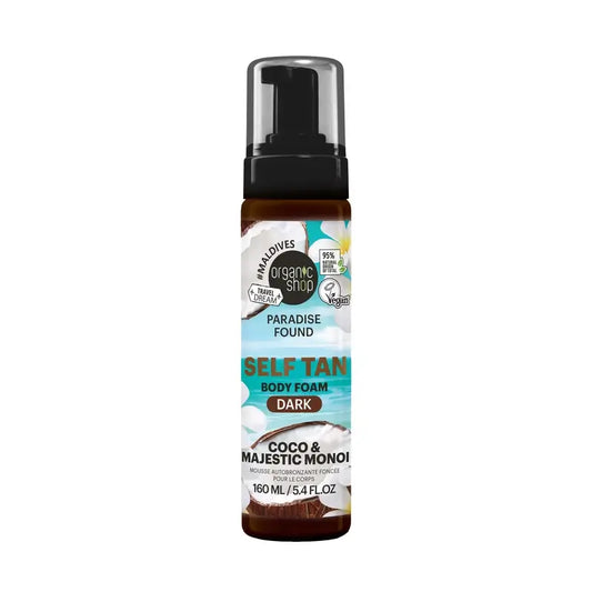 Organic Shop Selbstbräunungsschaum, dunkler Farbton, 160 ml