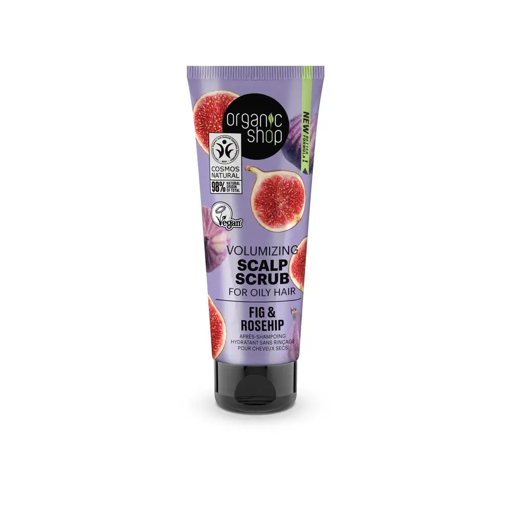 Organic Shop Volumising Scalp Scrub For Oily Hair Fig & Rosehip, 75 Ml