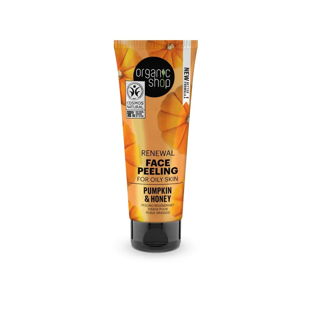 Organic Shop Organic Shop Erneuerndes Gesichtspeeling für fettige Haut Kürbis & Honig, 75 ml