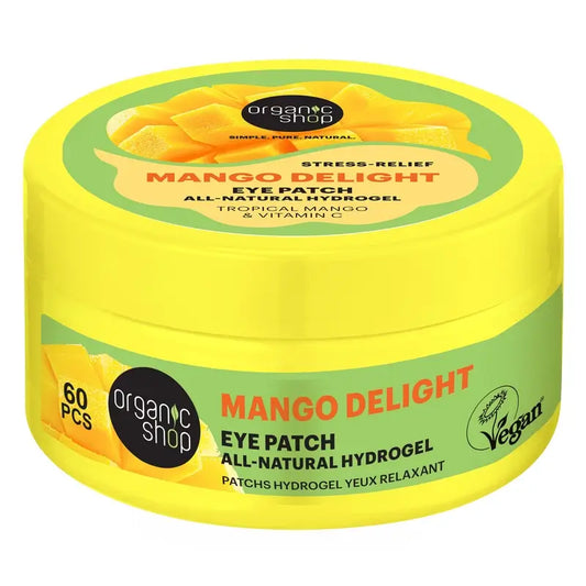 Organic Shop Fac Anti-Stress Hydrogel Augenkonturpflaster "Mango Delight", 60 Stück.