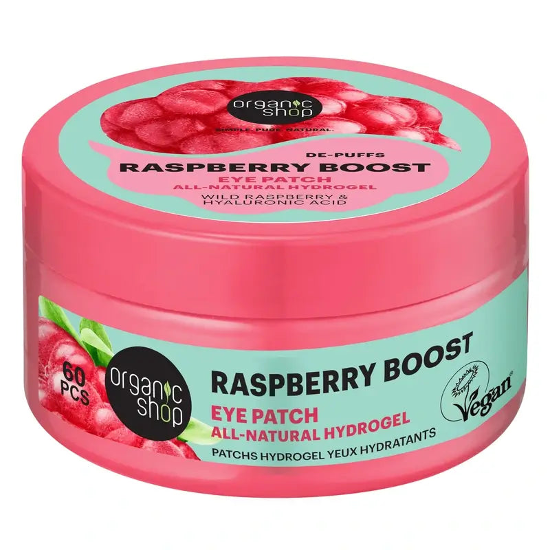 Organic Shop Fac Raspberry Boost" Anti-Schwellungen Hydrogel-Pflaster für die Augenpartie , 60 Stück