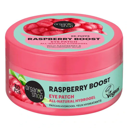 Organic Shop Fac Raspberry Boost" Anti-Schwellungen Hydrogel-Pflaster für die Augenpartie , 60 Stück