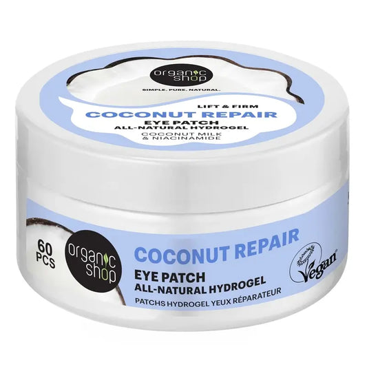 Organic Shop Fac Firming Hydrogel Augenkonturpflaster "Coconut Repair", 60 Stück.