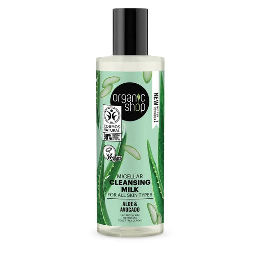 Organic Shop Micellar-Reinigungsmilch für alle Hauttypen Avocado und Aloe von Organic Shop, 150 ml