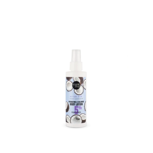 Organic Shop Feuchtigkeitsspendende & beruhigende Körperlotion Aftersun Kokosnuss + Panthenol 5%, 150 Ml