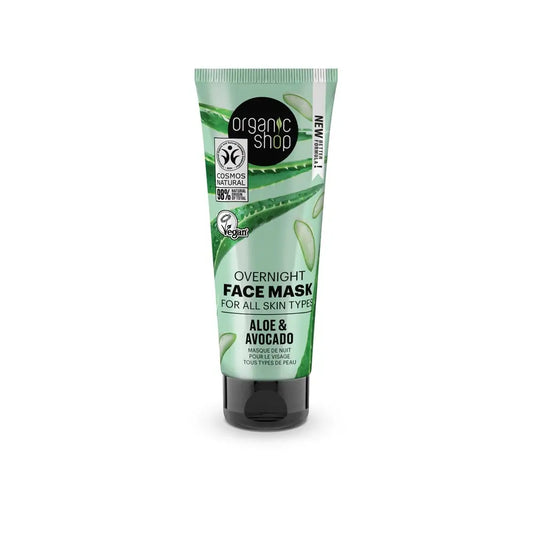 Organic Shop Overnight Gesichtsmaske für alle Hauttypen Avocado und Aloe von Organic Shop, 75 Ml