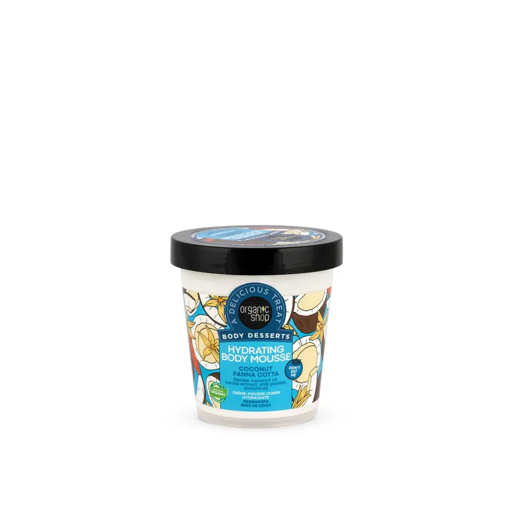 Organic Shop Feuchtigkeitsspendende Körpermousse Kokosnuss Panna Cotta, 450 Ml