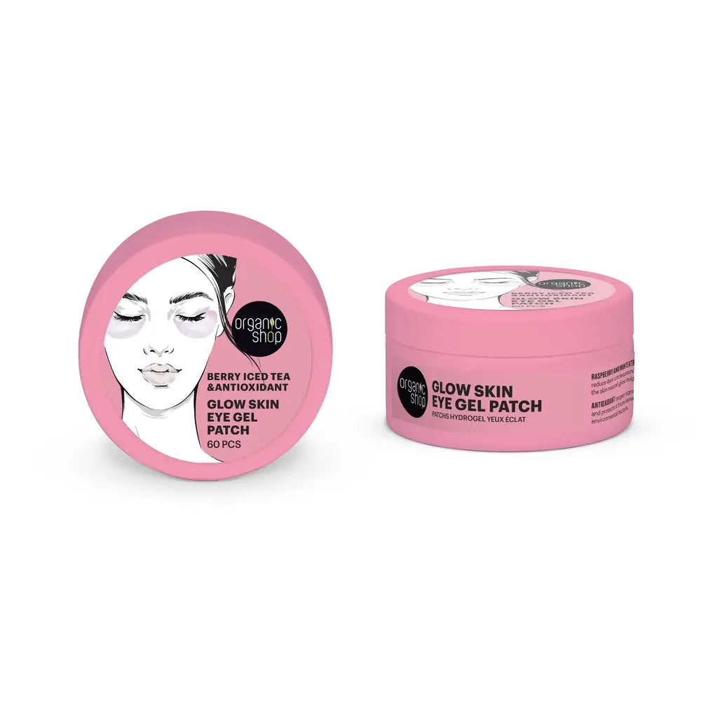 Organic Shop Glow Skin Eisbeerentee Antioxidans Eisbeerentee Augengelpflaster, 60 Stück