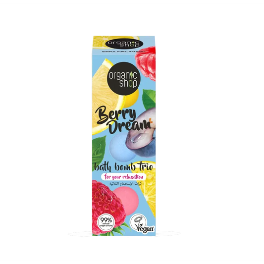 Organic Shop Berry Dream Badebomben Trio, 3 X 85 G