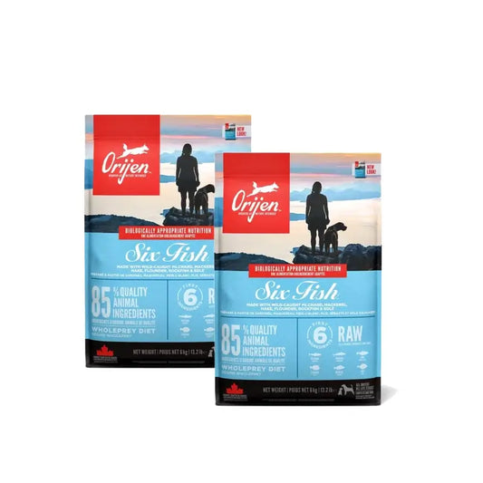 Orijen Canine Adult 6 Fisch 11,4 Kg Hundefutter , Packung 2