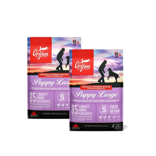 Orijen Canine Puppy Large 11,4 Kg Hundefutter , Packung 2