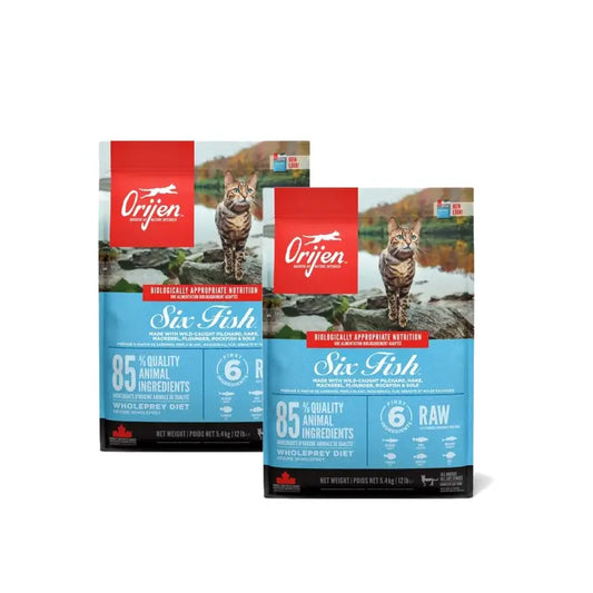 Orijen Feline Adult 6 Fisch 5,4Kg Katzenfutter Packung 2