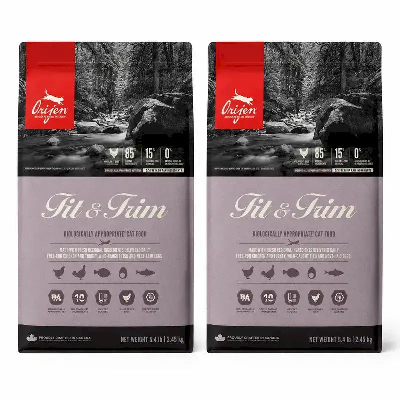 Orijen Feline Adult Fit Trim 5,4 Kg Katzenfutter, Packung 2