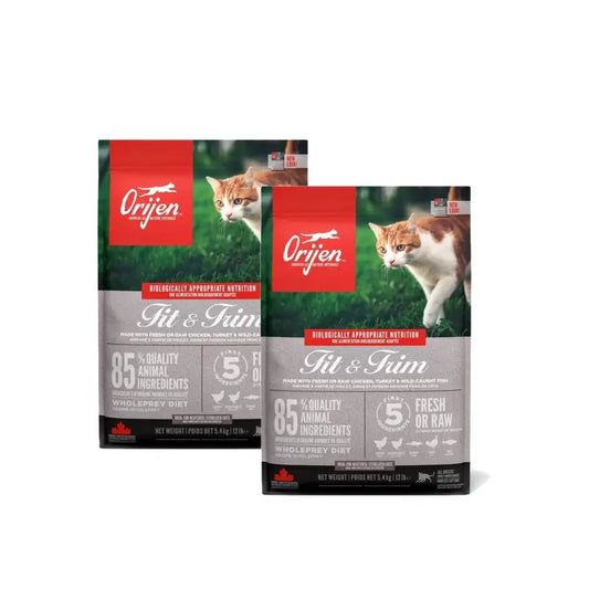 Orijen Feline Adult Fit Trim 5,4 Kg Katzenfutter, Packung 2