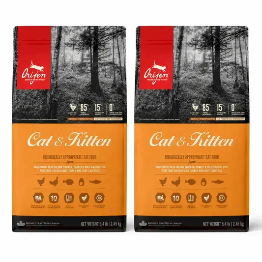 Orijen Feline Cat Kitten 5,4 Kg Katzenfutter, Packung 2