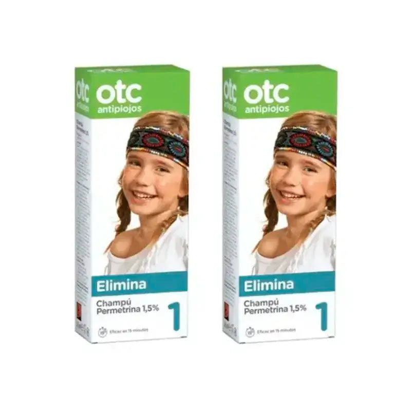 OTC Läusekontrolle Permethrin Shampoo 1,5% , Packung 2 x 125 ml